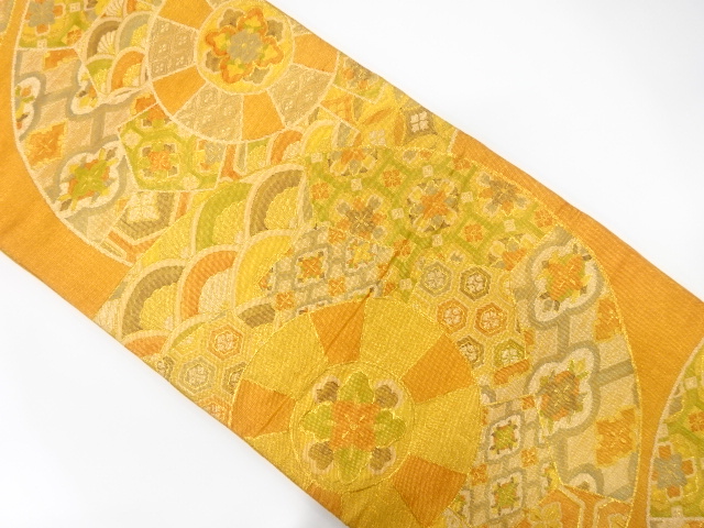 JAPANESE FUKURO OBI / SAGANISHIKI / WOVEN FLOWER CLASSICAL PATTERN